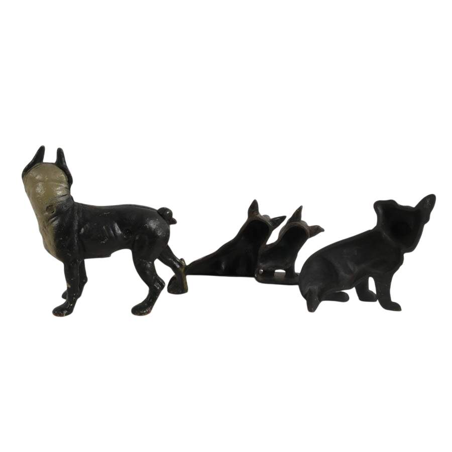 Trio of Cast Iron Dog Doorstops-10