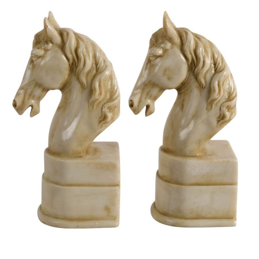 Pair of Resin Horse Bookends-3