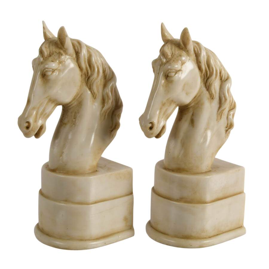 Pair of Resin Horse Bookends-2