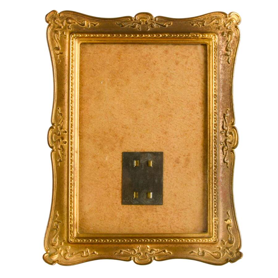 Pair of Ornate Gold-Tone Standing Photo Frames-8