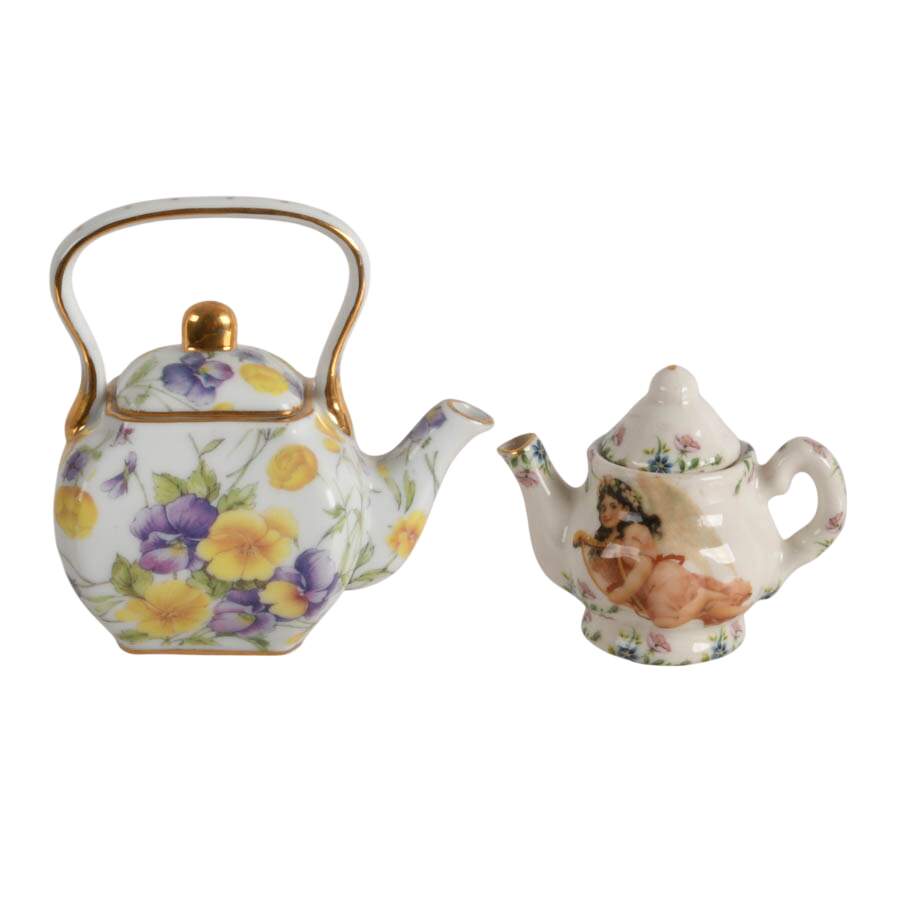 Collection of Six China and Porcelain Tea Pots-9