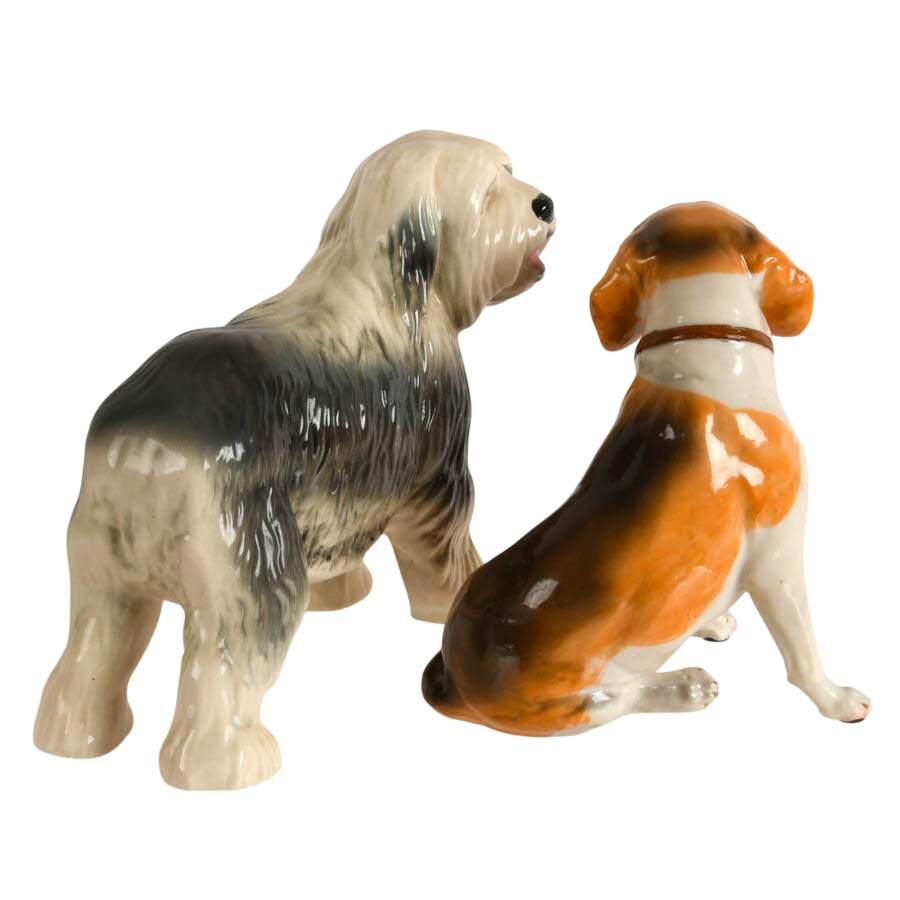 Charming Set of Eight Diverse Miniature Ceramic Dogs-6