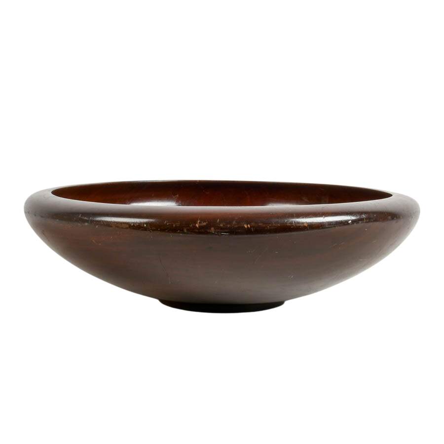 Mid-Century Large Hardwood Bowl-4
