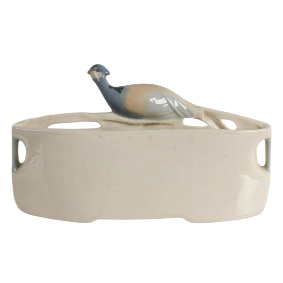Antique Porcelain Pheasant Envelope Holder-4