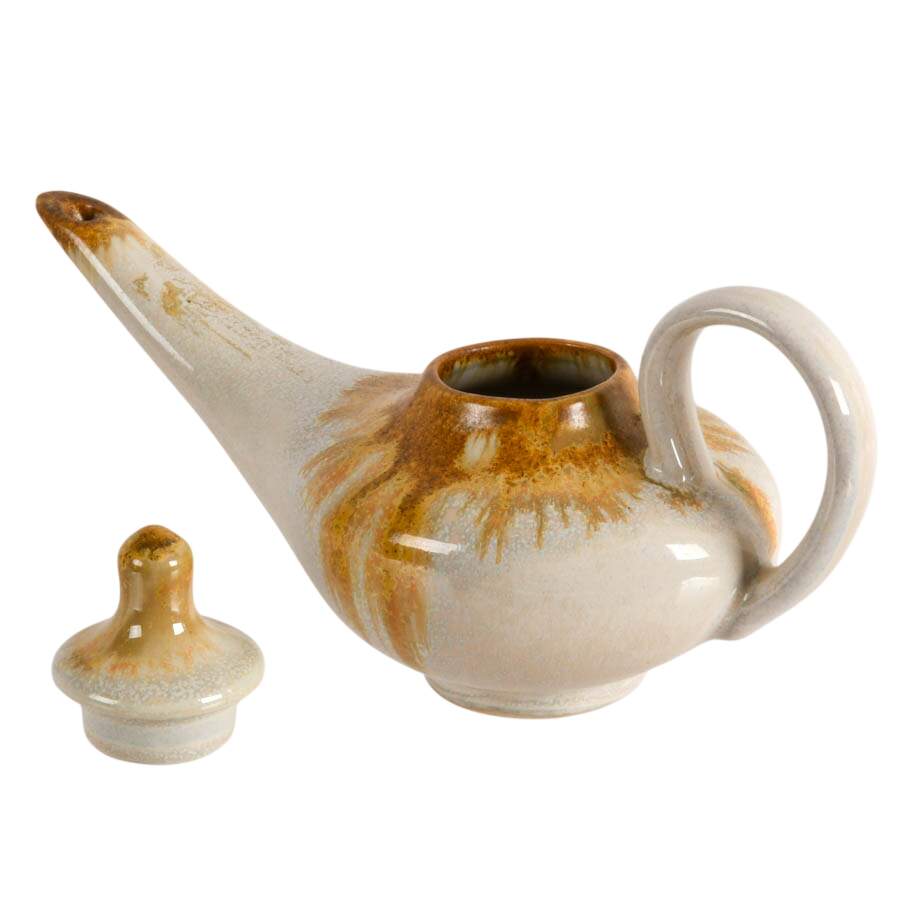 Mid-Century Modern Pottery Aladdin Teapot by Douglas Ferguson-5