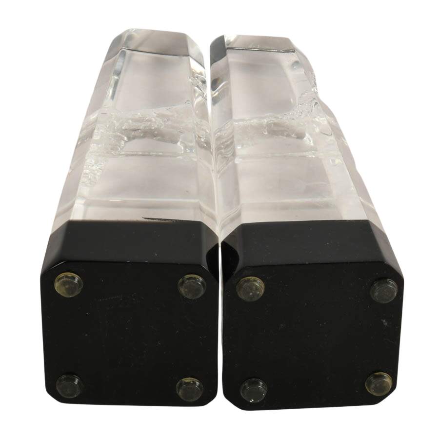 Pair of Vintage Lucite Stonesque Bookends-5