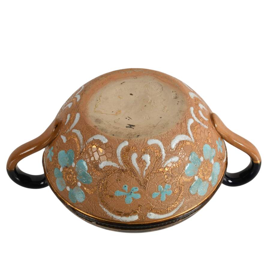 Antique Royal Doulton Lambeth Slater's Patent Two-Handled Sugar Bowl-6