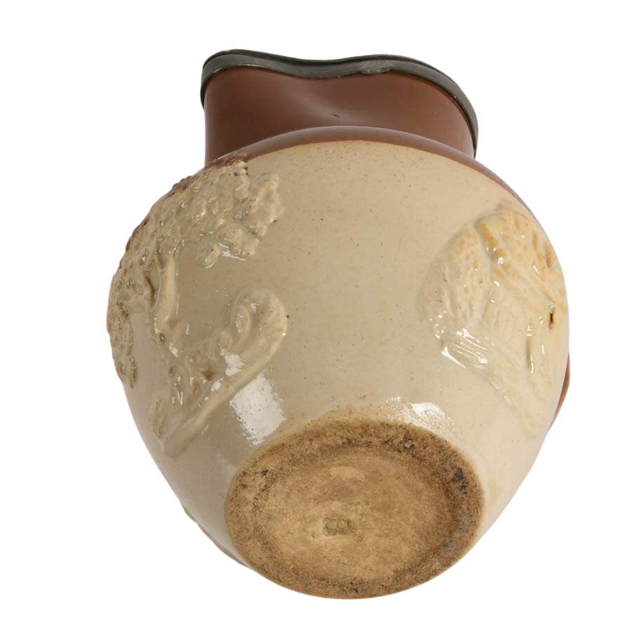 Antique Salt Glazed Harvest Jus Stoneware in the Style of Royal Doulton-9