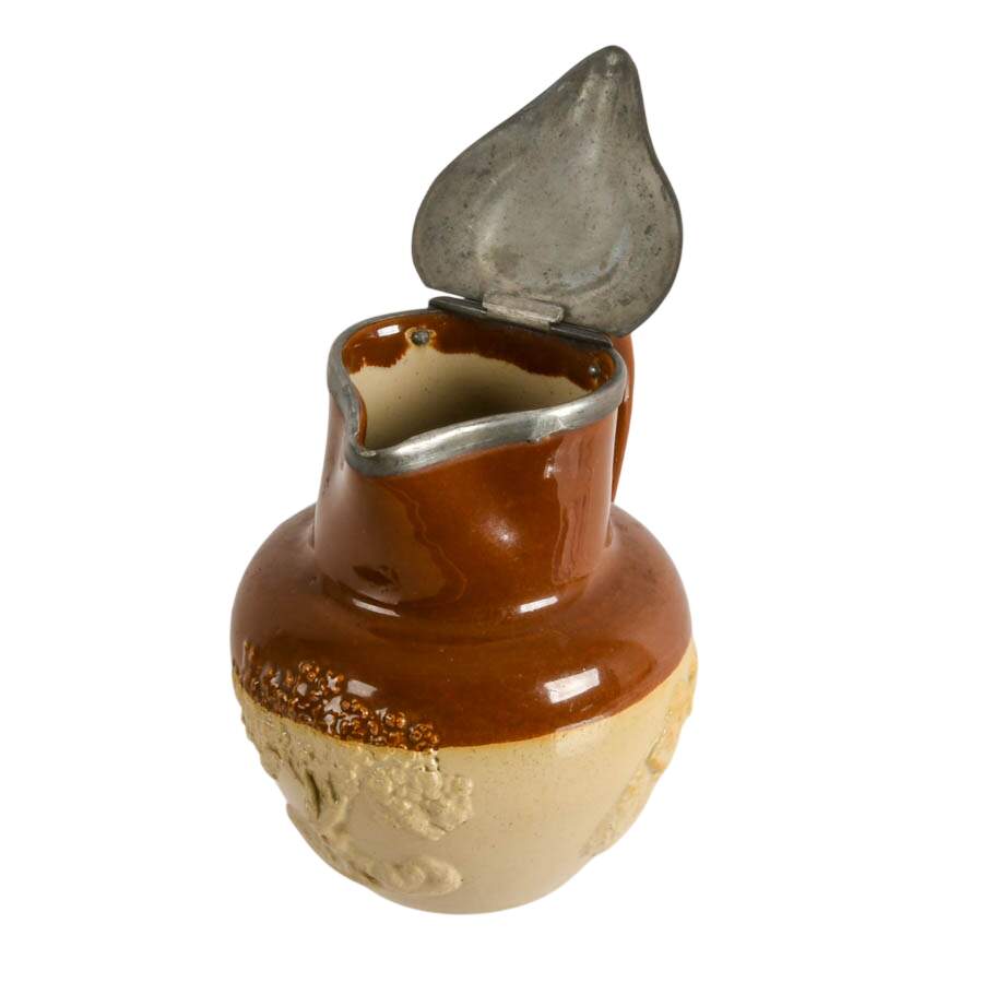 Antique Salt Glazed Harvest Jus Stoneware in the Style of Royal Doulton-7