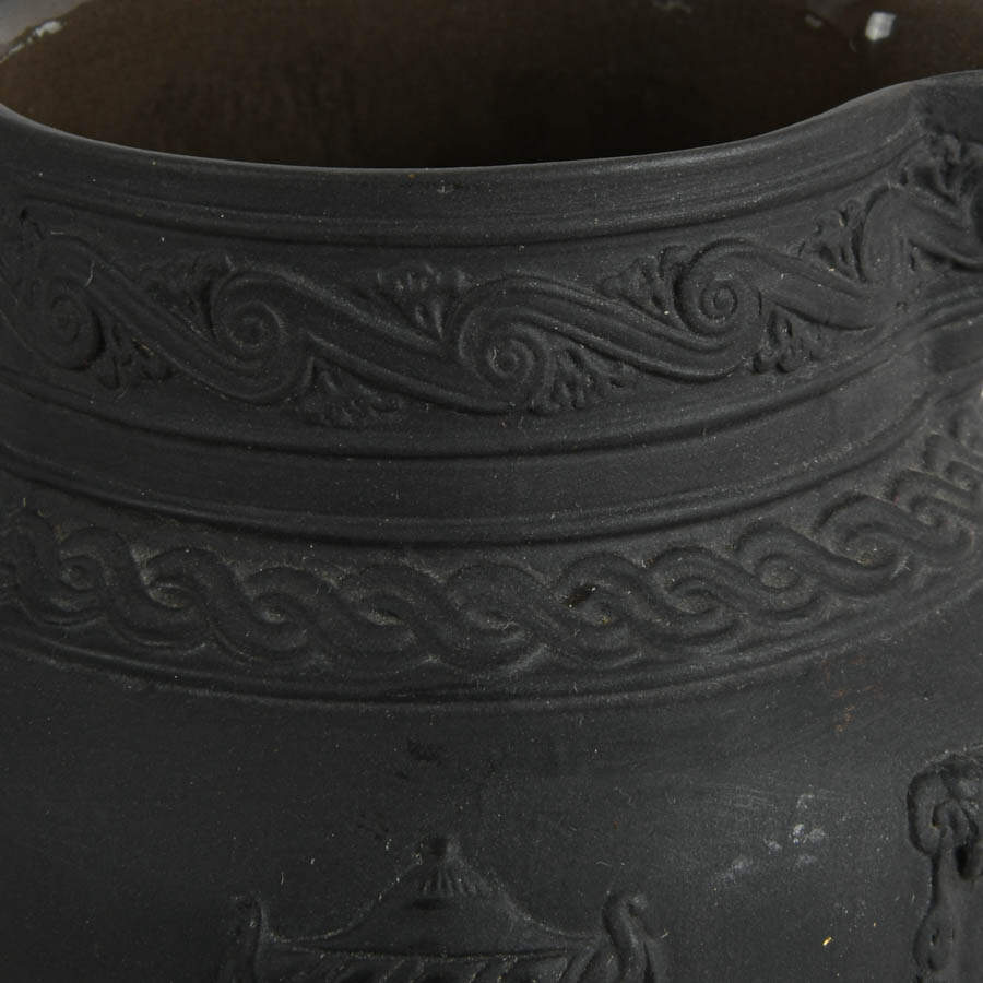 Black Basalt Creamer in the Style of Mottahedeh-5