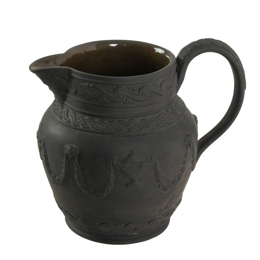 Black Basalt Creamer in the Style of Mottahedeh-3