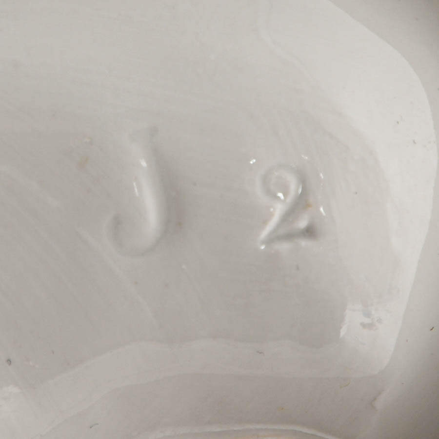 Antique German Porcelain Inkwell Boy with Dog-9