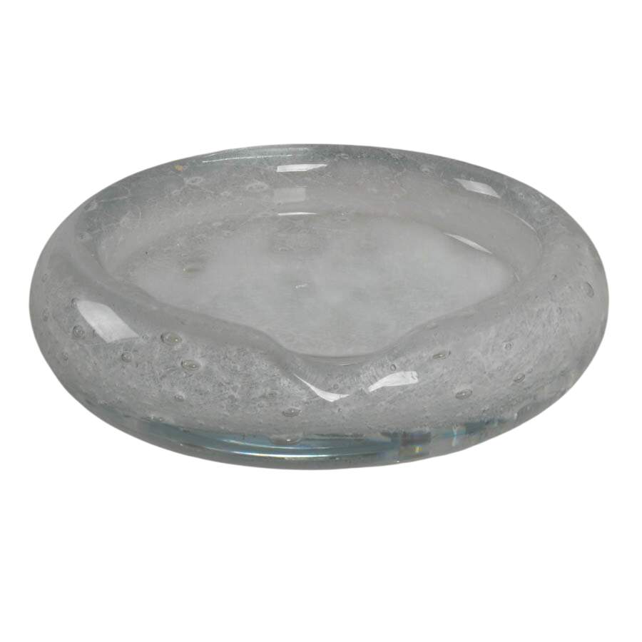 Signed Strömbergshyttan Glass Air Bubble Ashtray-1