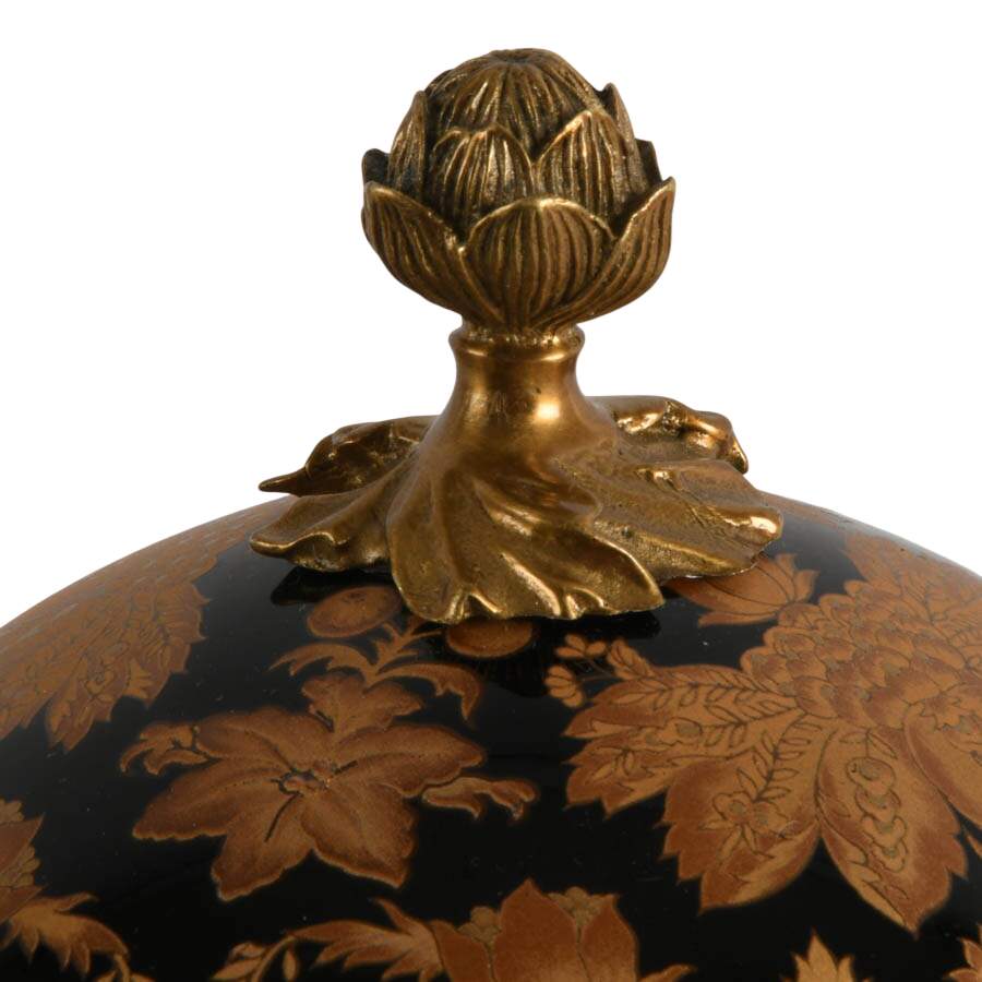 Trio of Imperial Russian-Style Glass and Metal Spheres-4