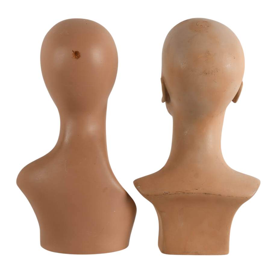 Pair of Mid-Century Mannequin Heads-3