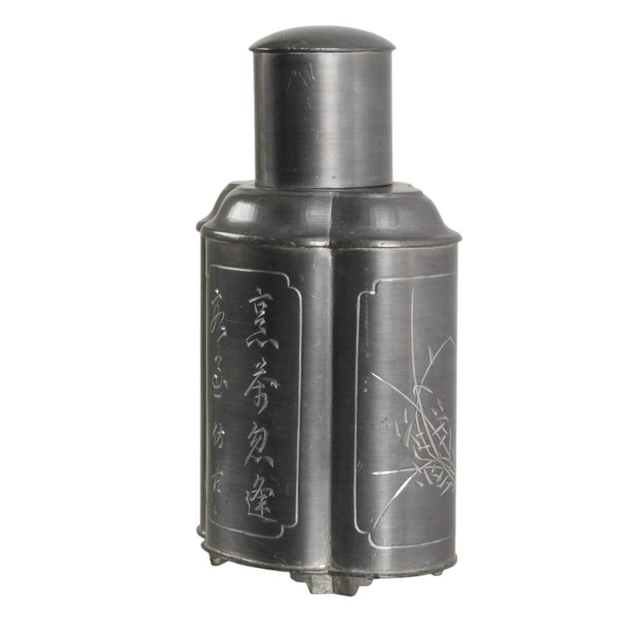Hong Kong Pewter Tea Caddy-3