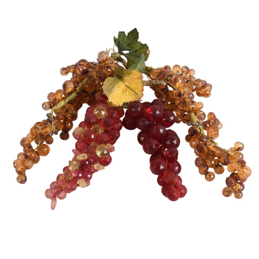 Four Mid-Century Modern Faceted Lucite Grape Clusters-1