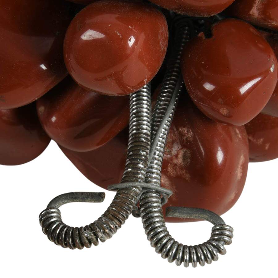 Vintage Semi-Polished Stone Grape Clusters; Including Two Red Jasper-4