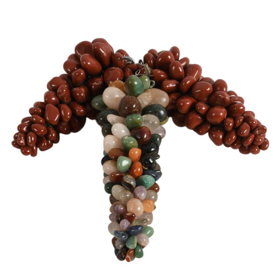 Vintage Semi-Polished Stone Grape Clusters; Including Two Red Jasper-2