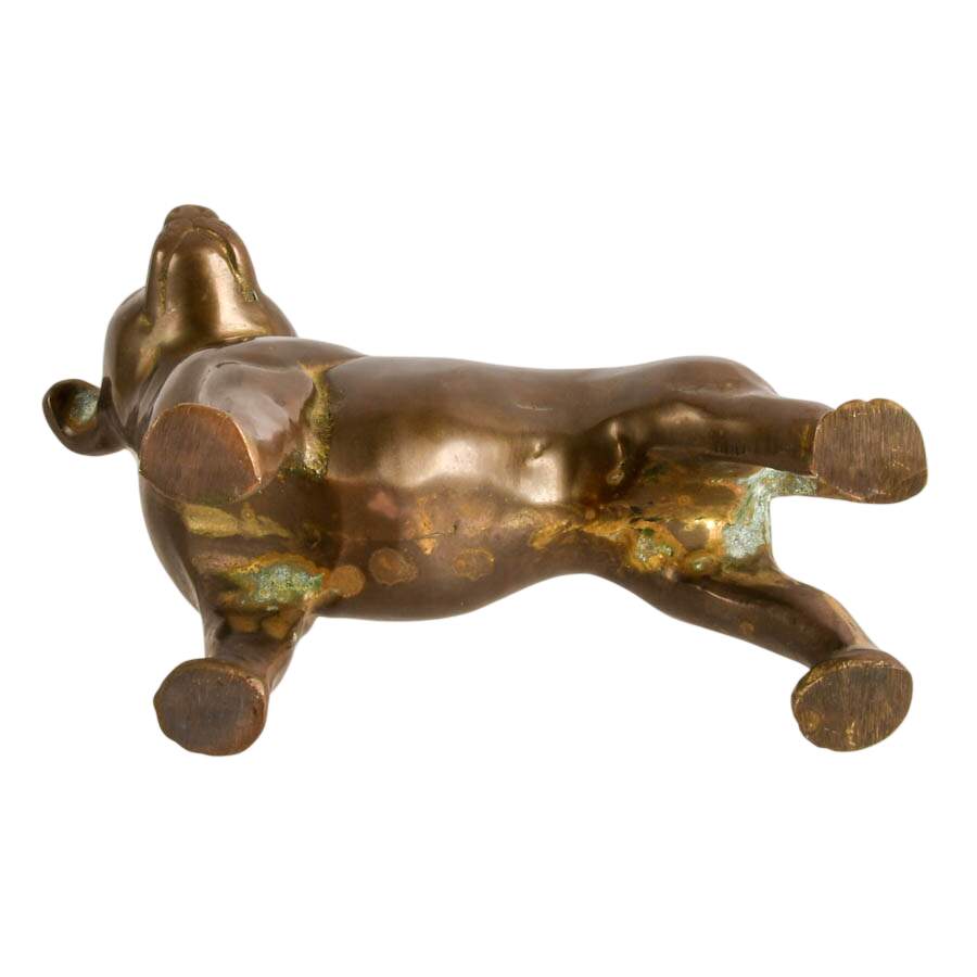 Mid-Century Brass Staffordshire Terrier Dog Doorstop-8
