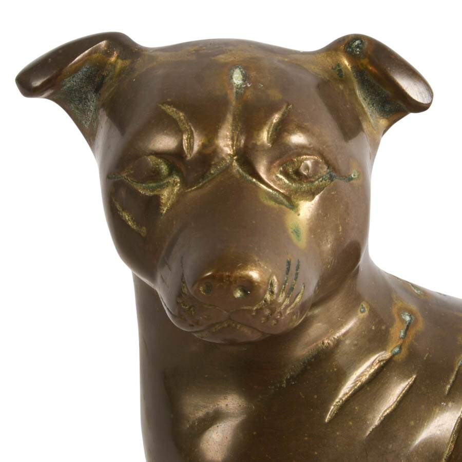 Mid-Century Brass Staffordshire Terrier Dog Doorstop-2