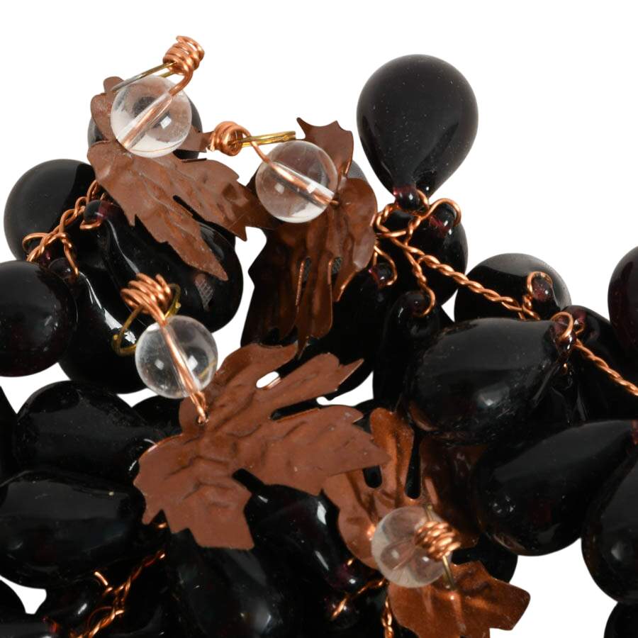 Thirteen Hand-Made Glass and Copper Grapevines-4