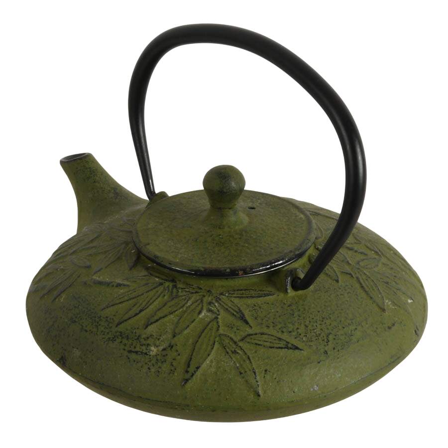 Japanese Cast Iron Kettle and Dragonware Cups-3