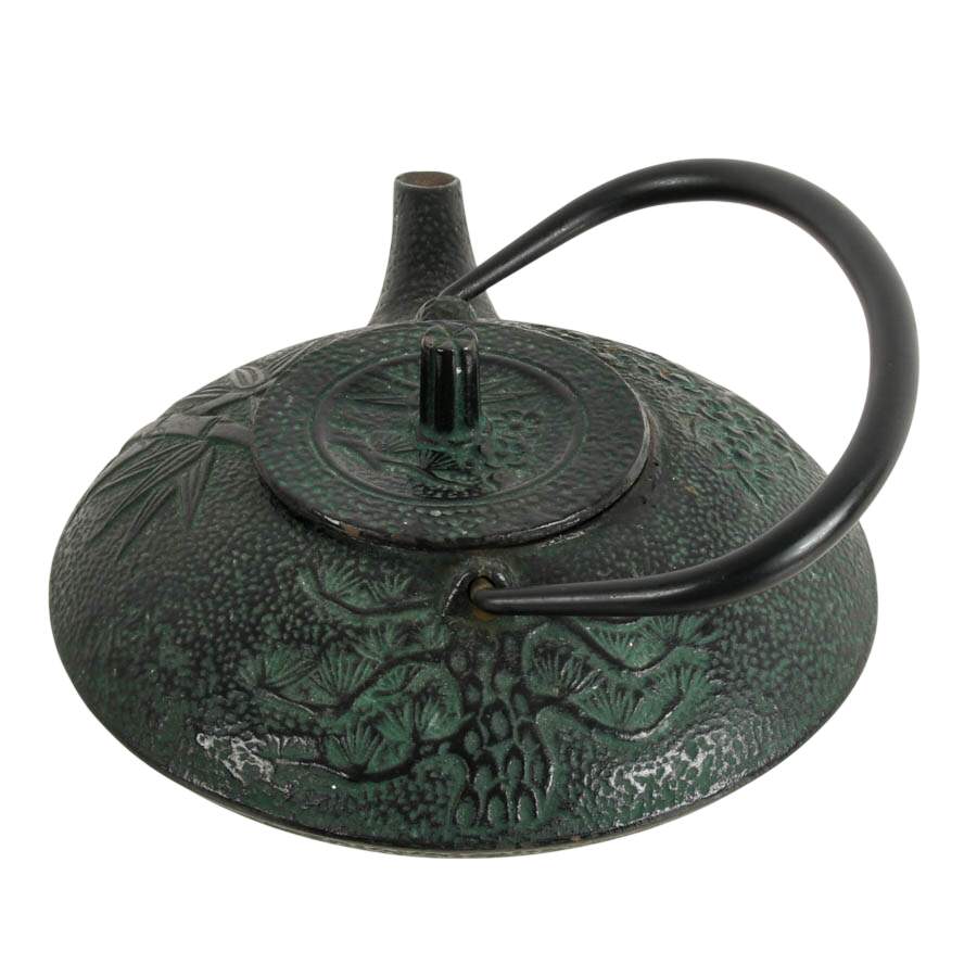 Japanese Nanbu Tetsubin Cast Iron Teapot and Cups-4