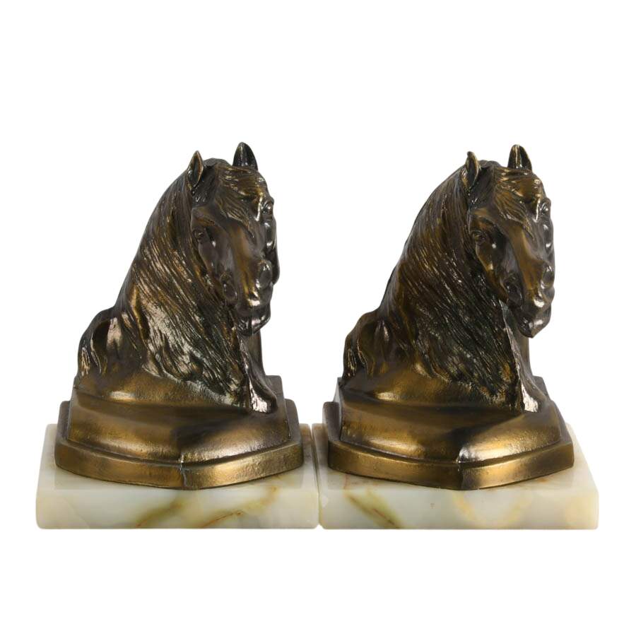 Pair of Horse Head Bookends-1