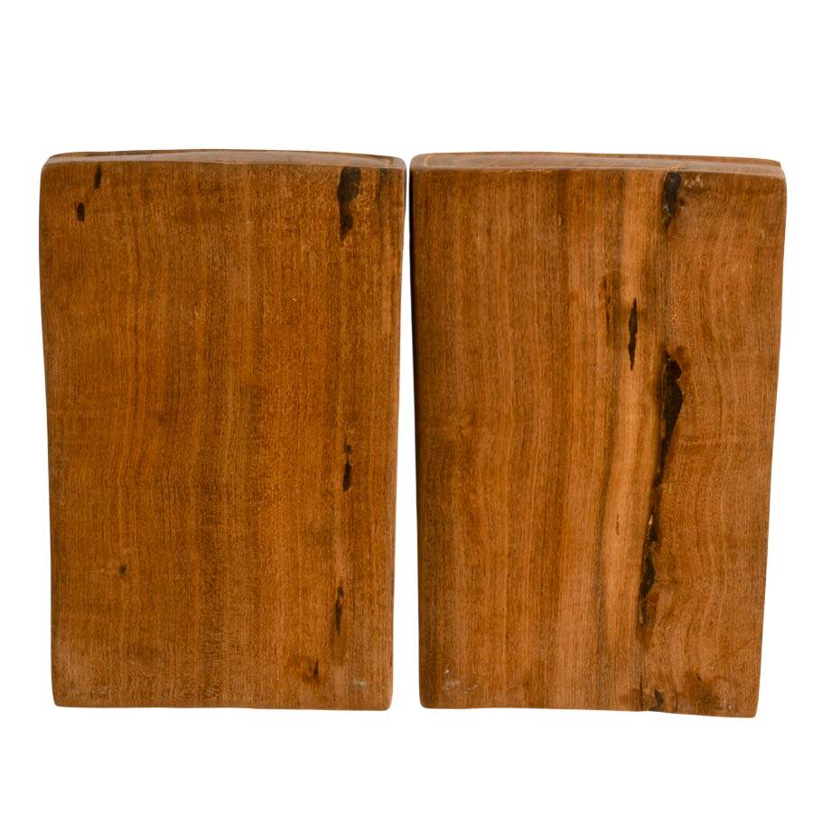 Pair of Hand-Carved Kenyan Jacaranda Wood Cheetah Bookends-7