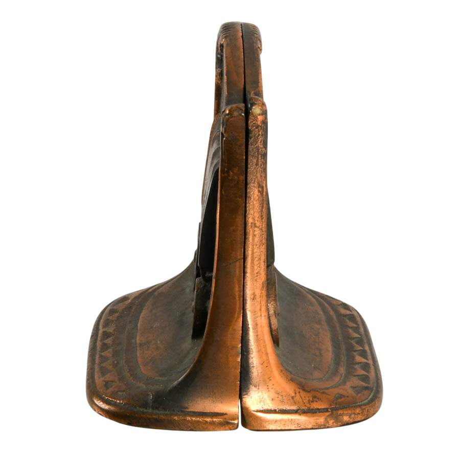 W. H. Howell Co. Cast Iron "Tracking West" Bookends-7