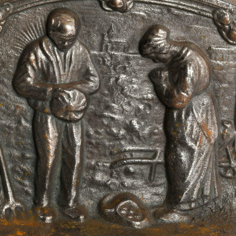Cast Iron "The Angelus" Bookends Inspired by Jean-François Millet-2