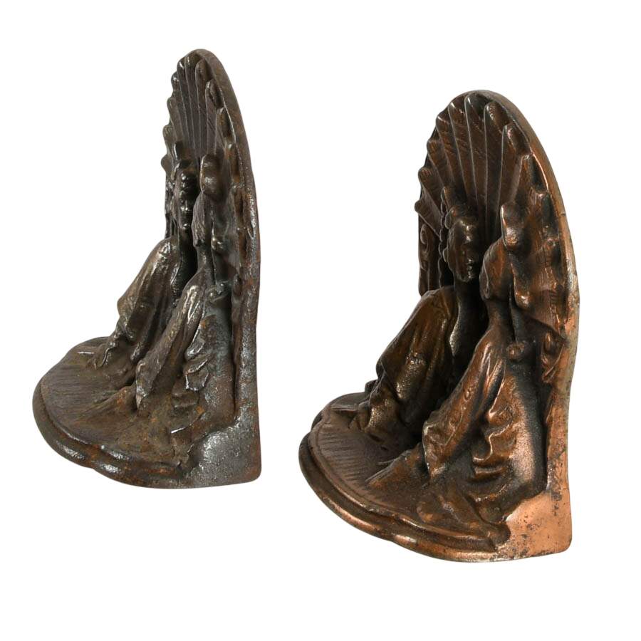 Art Deco Bronze Siam Kissing Couple Bookends-6