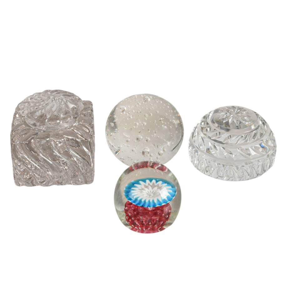 Four Crystal Paperweights-1