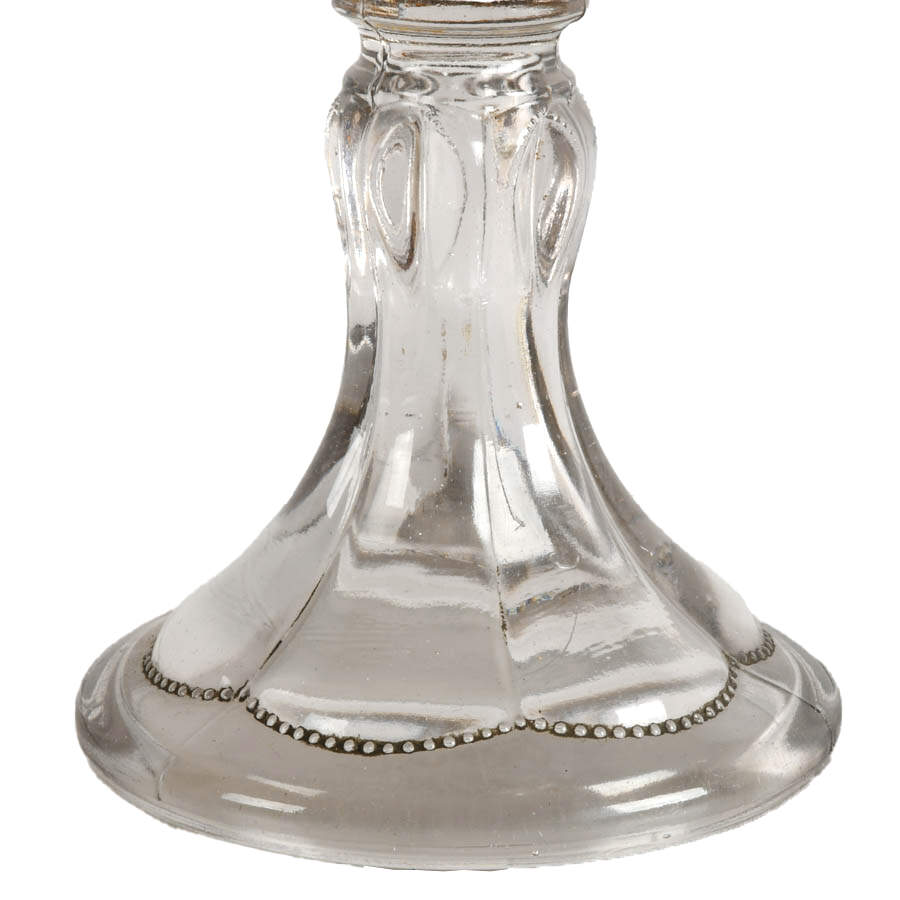 Antique Pressed Glass Oil Lamp-5