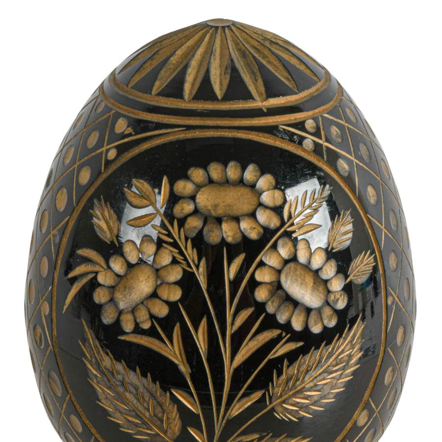 Vintage Russian Fabergé-Style Art Glass Egg-2