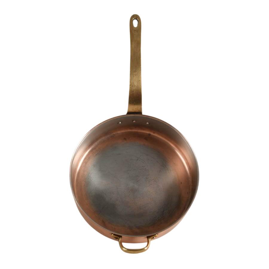 Polished Stainless Steel Sauté Pan In the Style of Mauviel M'Heritage-4