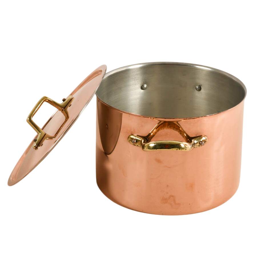 Trio of Portuguese Copper Cookware Pots-3
