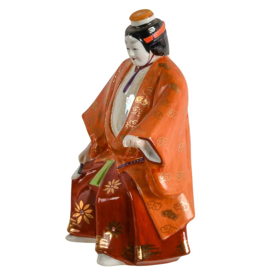 Hand-Painted Japanese Kikkoman Plum Wine Porcelain Decanter-2