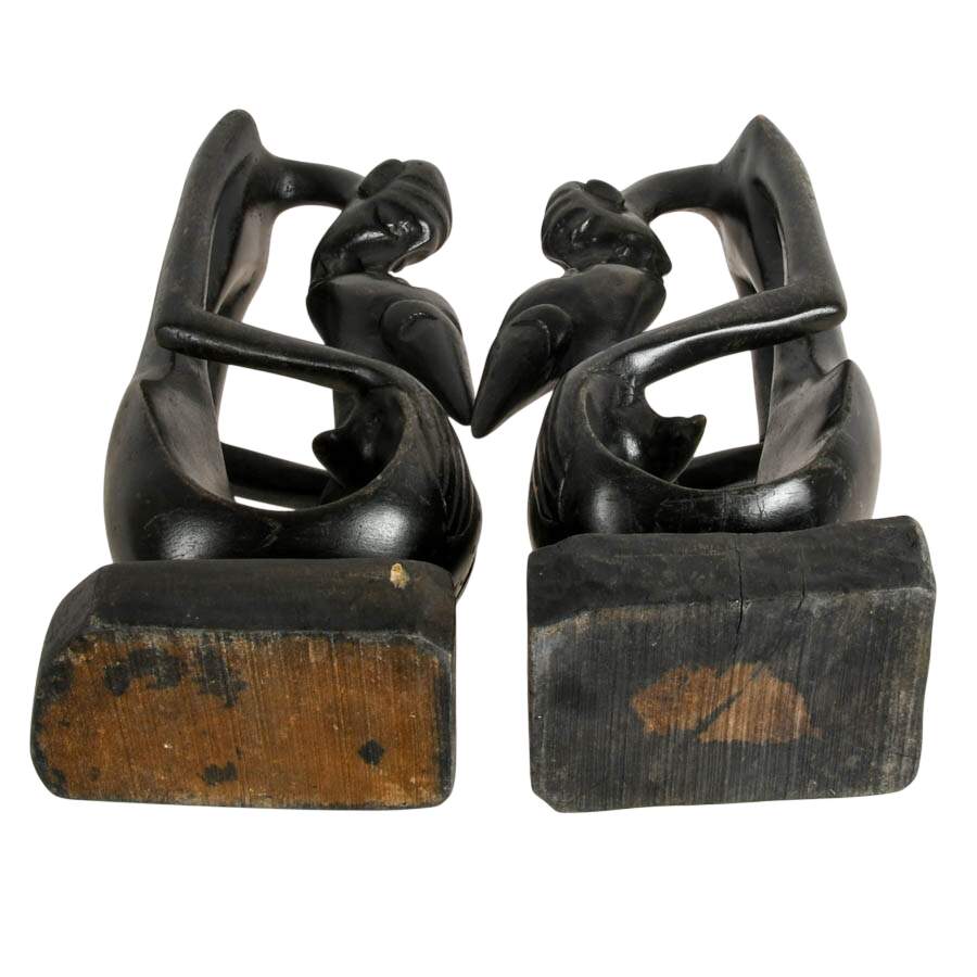 Hand-Carved African Wooden Bookends-9