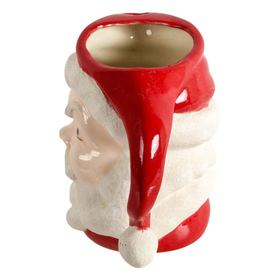 Mid-Century Ceramic Winking Santa Pitcher-3