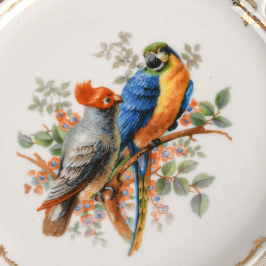 Antique Schumann Arzberg Hand-Painted Pierced Porcelain Plate-2