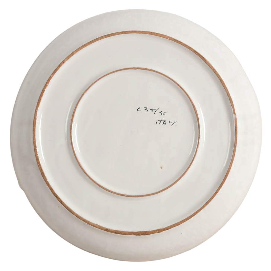 Limited-Edition Italian Pottery Gilt Fruit Service Plate-6