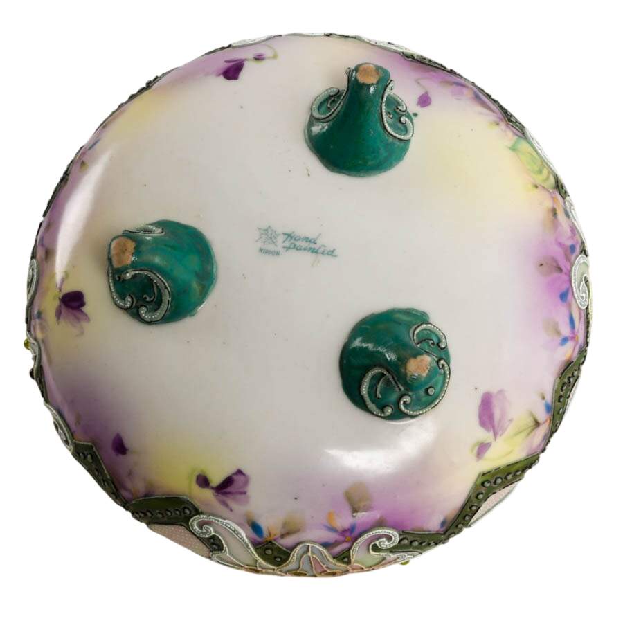 Antique Nippon Porcelain Rose Bowl Vase-7