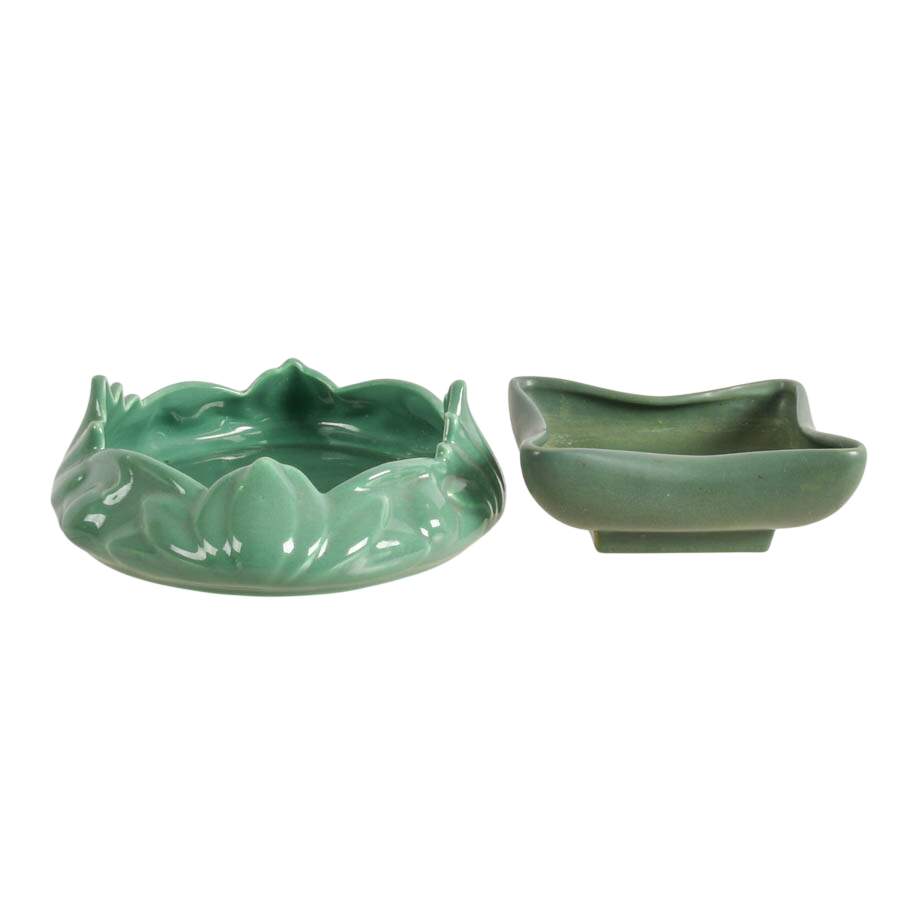 Pair of Mid-Century Modern Pottery Bowls Including Camark Pottery and McCoy-3