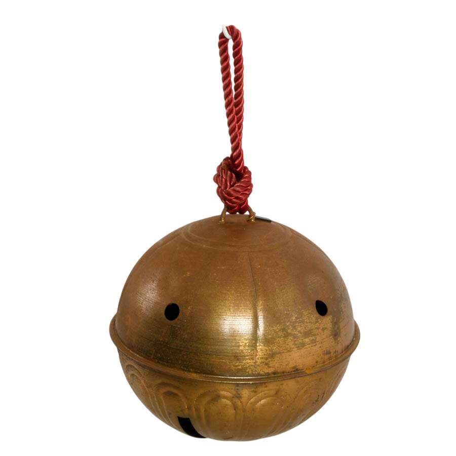 Antique J.C Rollie Brass Sleigh Bell Home Décor-1