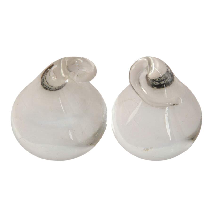 Trio of Hand-Blown Glass Kiss Paperweights: 2 Are Hulet Glass-4