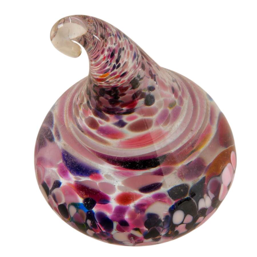 Trio of Hand-Blown Glass Kiss Paperweights: 2 Are Hulet Glass-3