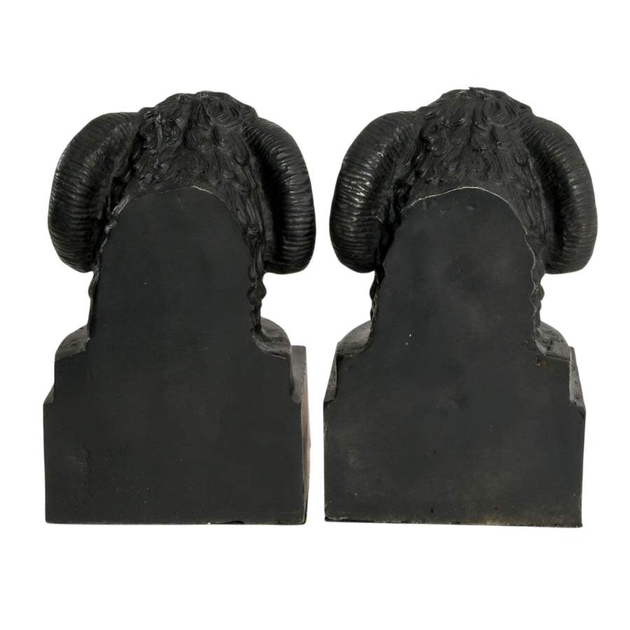 Pair of Iron Ram Bookends-4