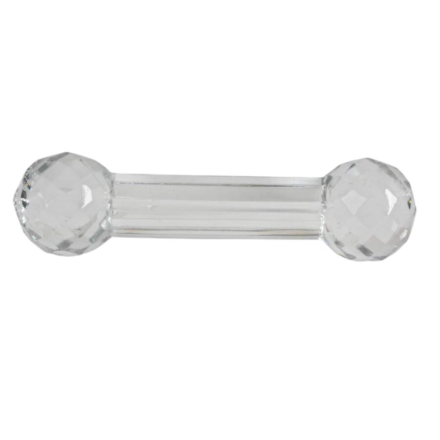 Set of Four Crystal Cut Glass Prism Dumbbell Knife Rest-3